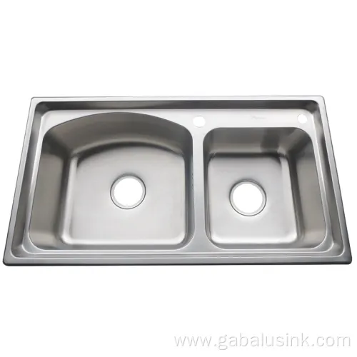 Multi-function Stainless Steel Pressed Two Bowl Kitchen Sink